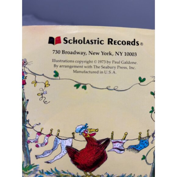 The Little Red Hen Book & Vinyl Record by Paul Galdone 1973 Scholastic Records N - Picture 5 of 5